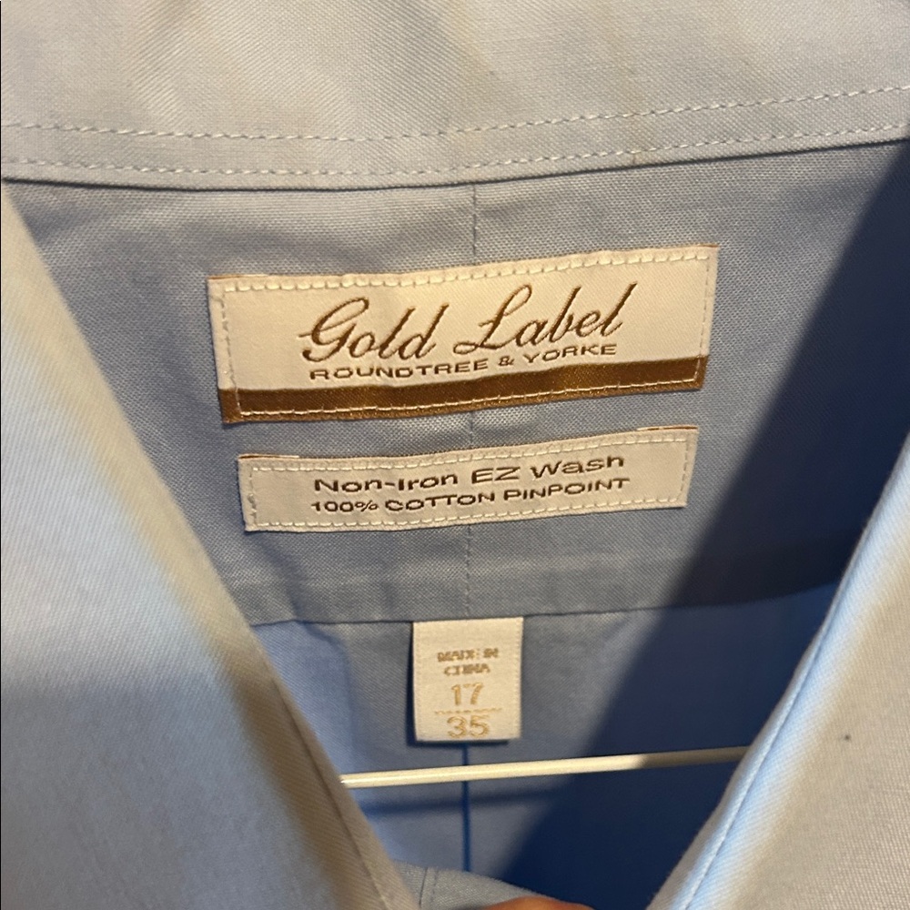 Roundtree & Yorke Gold Label Blue Dress Shirt